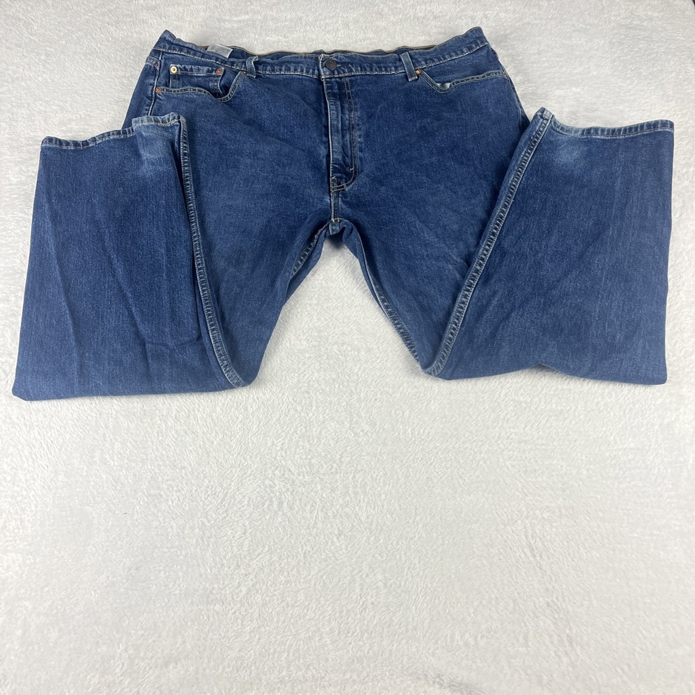 Levi 505 Jeans Mens 44x30 Blue Regular Fit Straight Leg‎ WaterLess
